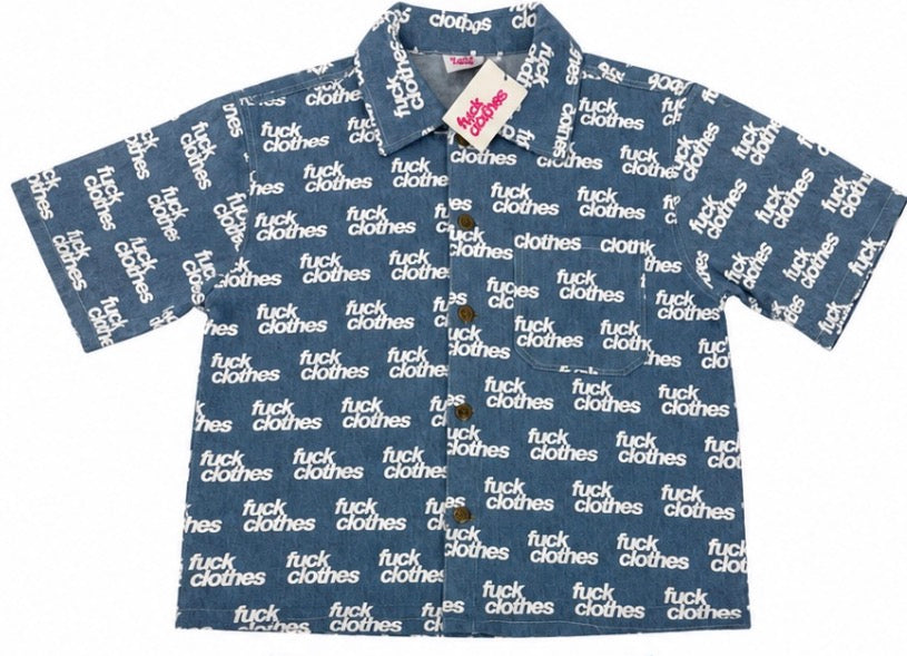 All Over Print Denim Short Sleeve