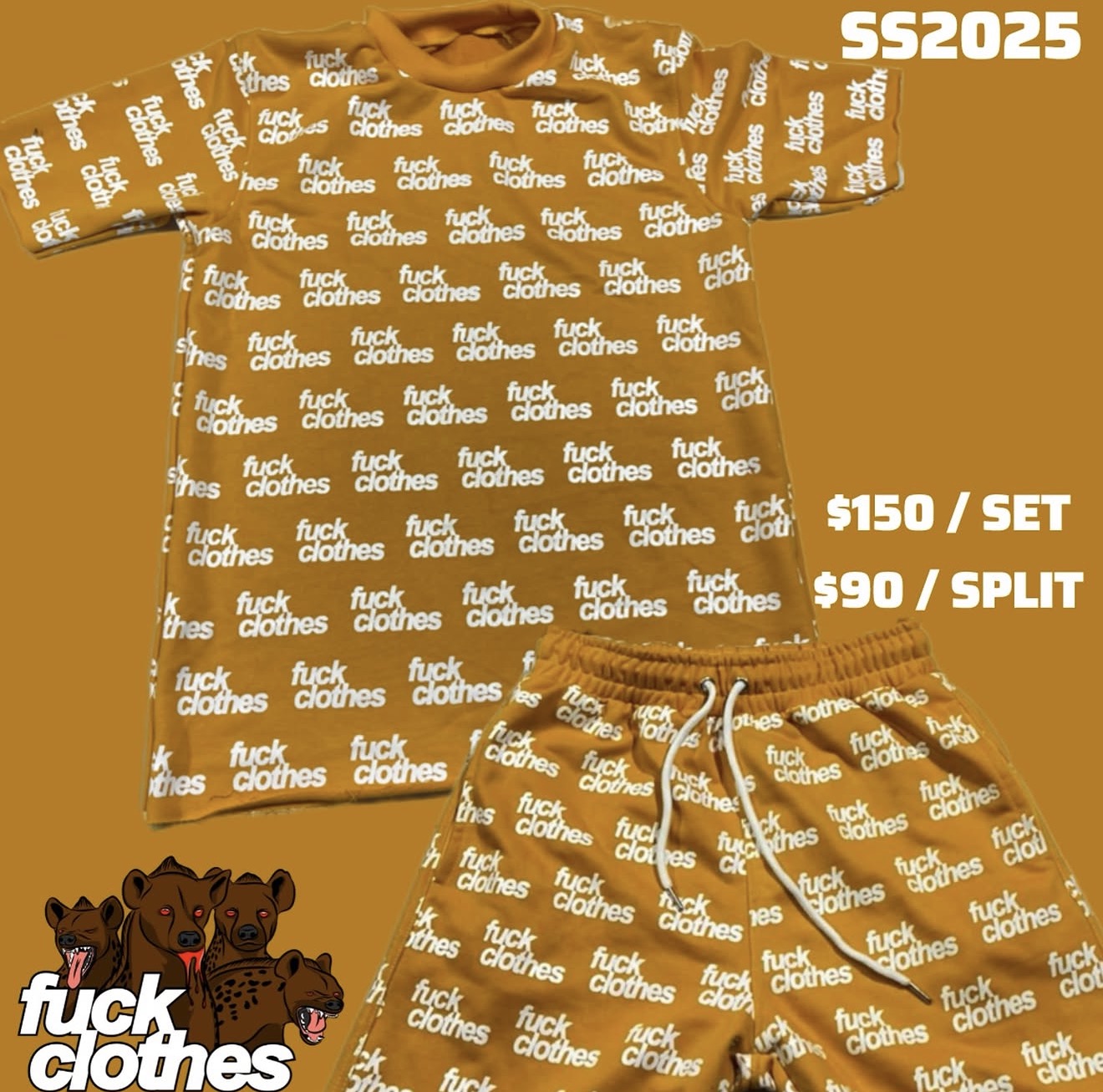 Fuck Clothes All Over Print Short Set